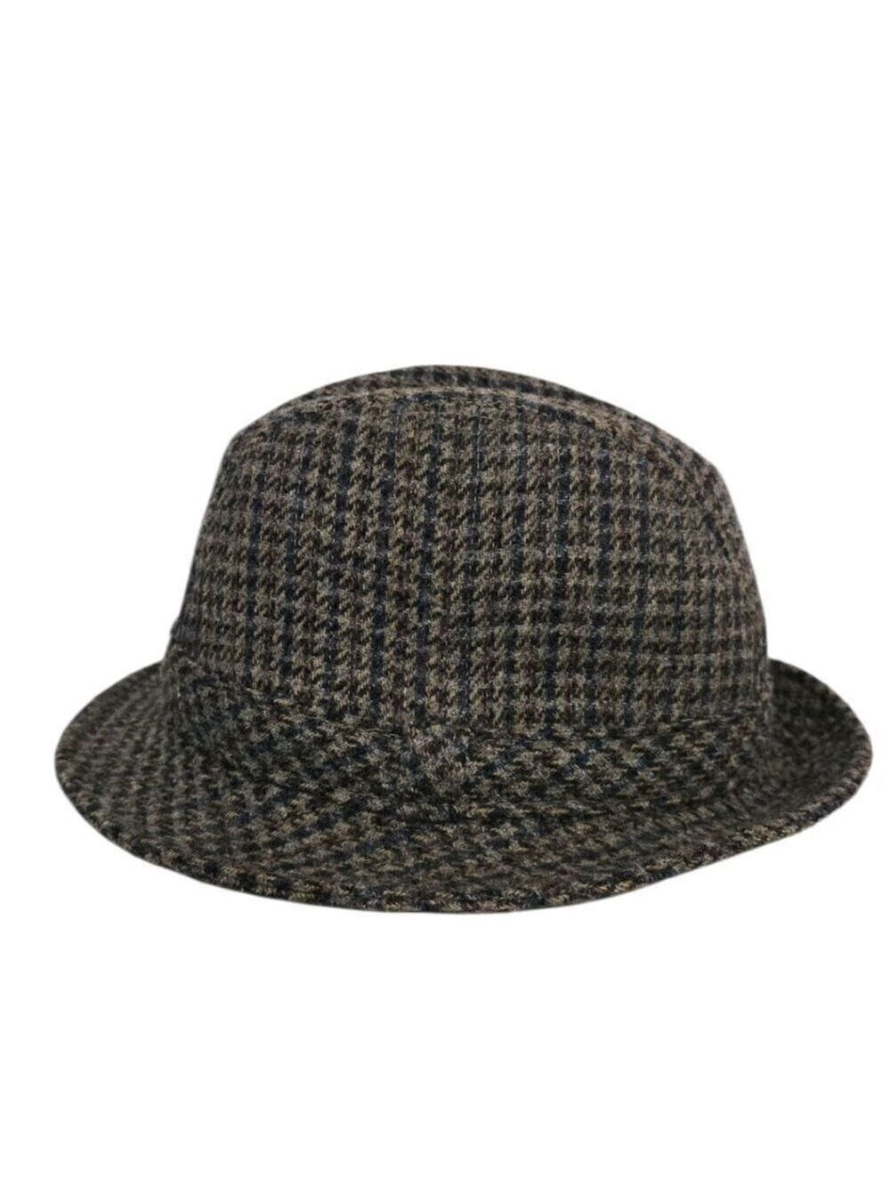 Pendleton Vintage Pure New Wool Houndstooth Fedora Sz M